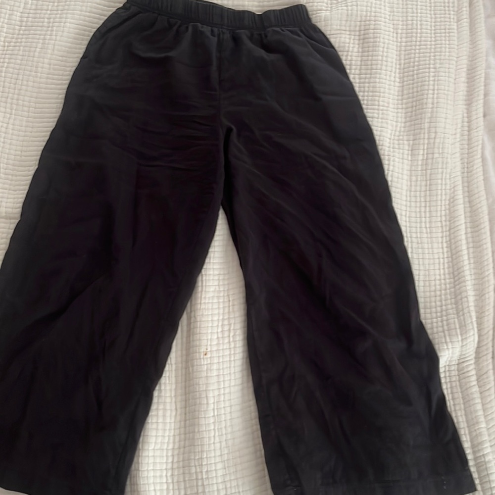 LA apparel cotton twill wide pants